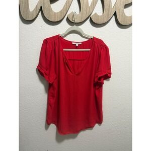 Daniel Rainn Red Blouse Size XL